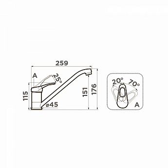 картинка Смеситель Omoikiri KADO 