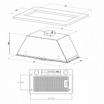 картинка Кухонная вытяжка Korting KHI 6631 RN 