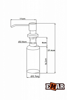 картинка Дозатор для мыла Emar Quartz ЕД - 401 