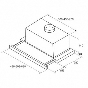 картинка Кухонная вытяжка Jetair AURORA LX/WH/F/60 