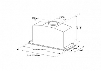 картинка Кухонная вытяжка Bertazzoni KIN70MOD1XB 