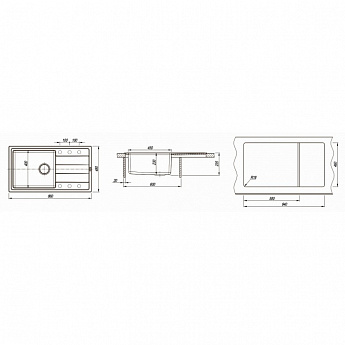 картинка Мойка для кухни Florentina Комби-860 