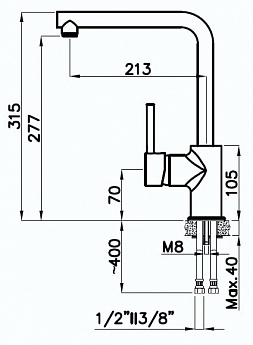 картинка Смеситель Rivelato Vico 9021600 
