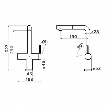 картинка Смеситель Omoikiri Karatsu-S C 