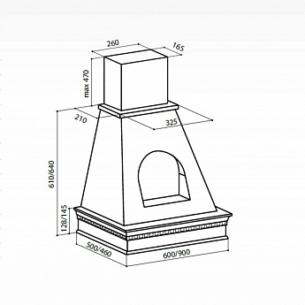 картинка Кухонная вытяжка Lex ANCONA 900 WHITE 