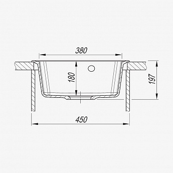 картинка Мойка для кухни Dr. Gans Кардинал 450 
