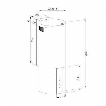 картинка Кухонная вытяжка Korting KHC 35969 DN Cylinder 