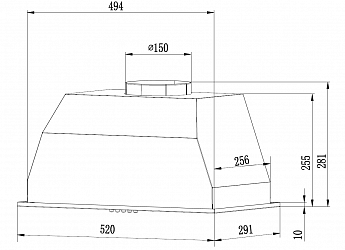 картинка Кухонная вытяжка Weissgauff BOX 1200 BL 