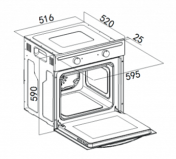 картинка Электрический духовой шкаф Weissgauff EOM 104 B 