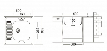 картинка Мойка Ukinox STD600.600 ---5C 0R- 