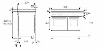 картинка Комбинированная кухонная плита Bertazzoni HER106L2ENET чёрная 