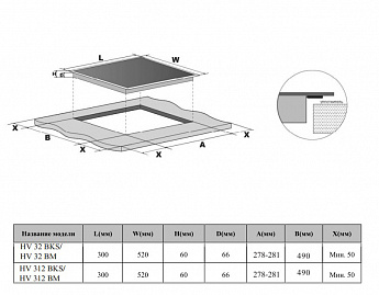 картинка Электрическая варочная панель Weissgauff HV 312 BKS 