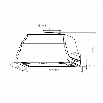 картинка Кухонная вытяжка Lex GS BLOC P 600 BLACK 