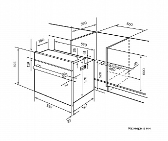картинка Электрический духовой шкаф Lex EDM 046 WH 