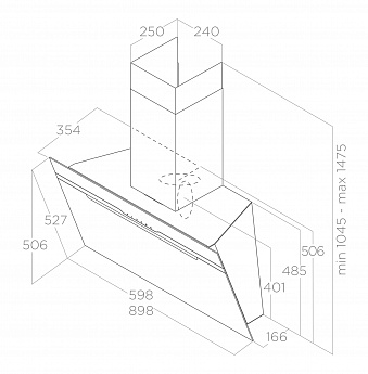 картинка Кухонная вытяжка Elica MAJESTIC @ BL/A/60 