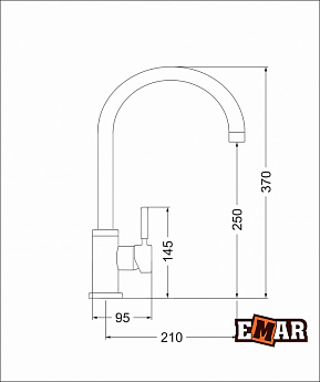 картинка Смеситель Emar Quartz ЕС - 3004 