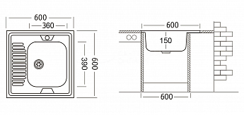 картинка Мойка Ukinox STD600.600 ---4C 0R- 