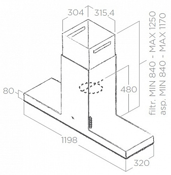 картинка Кухонная вытяжка Elica HAIKU ISLAND WH/A/120 